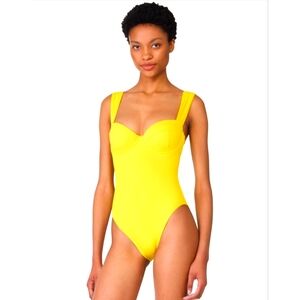 Kate Spade Underwire Shirred One Piece Swimsuit
